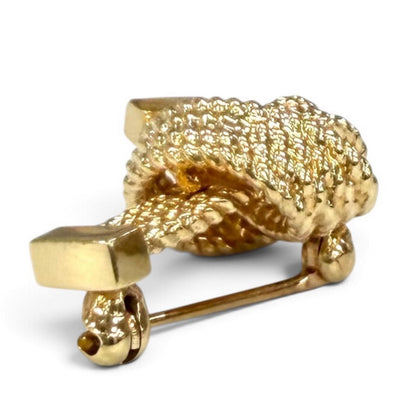 Tiffany & Co Vintage 14k Twisted Rope Brooch Gold — view 3