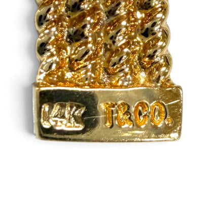 Tiffany & Co Vintage 14k Twisted Rope Brooch Gold — view 5