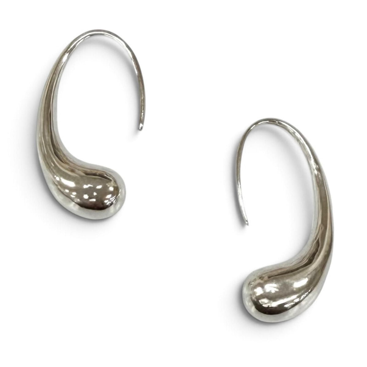 Tiffany & Co Elsa Peretti Teardrop Earrings 925 Silver