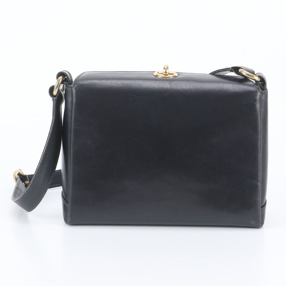 Gucci Vintage Turnlock Leather Shoulder Bag — view 3