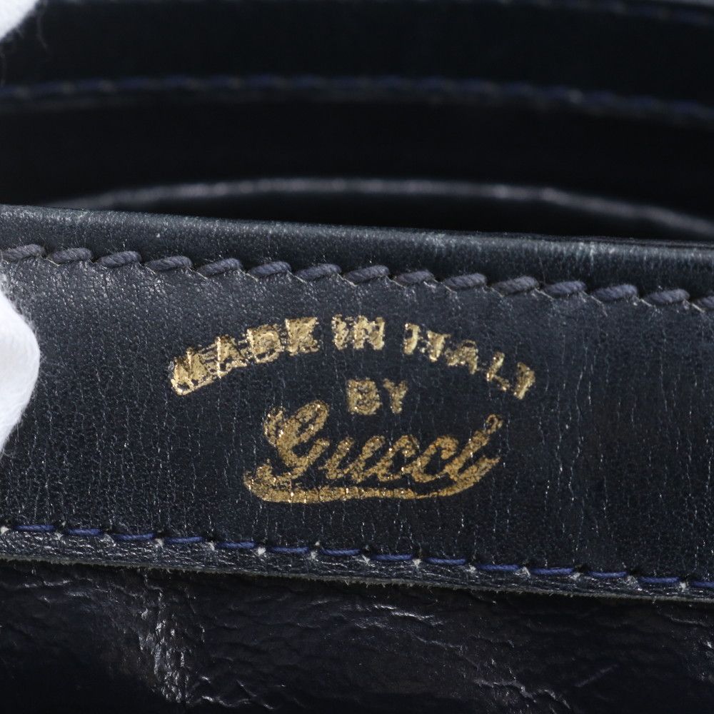 Gucci Vintage Turnlock Leather Shoulder Bag — view 8