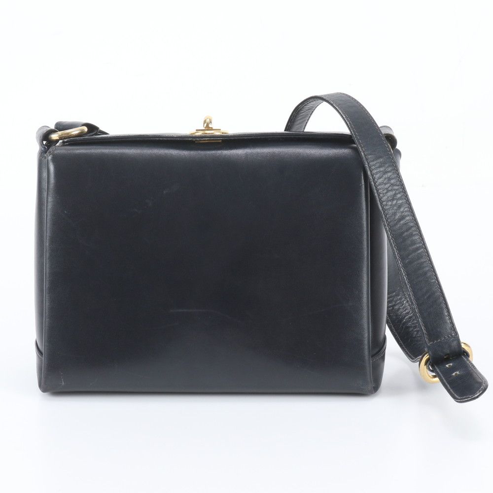 Gucci Vintage Turnlock Leather Shoulder Bag