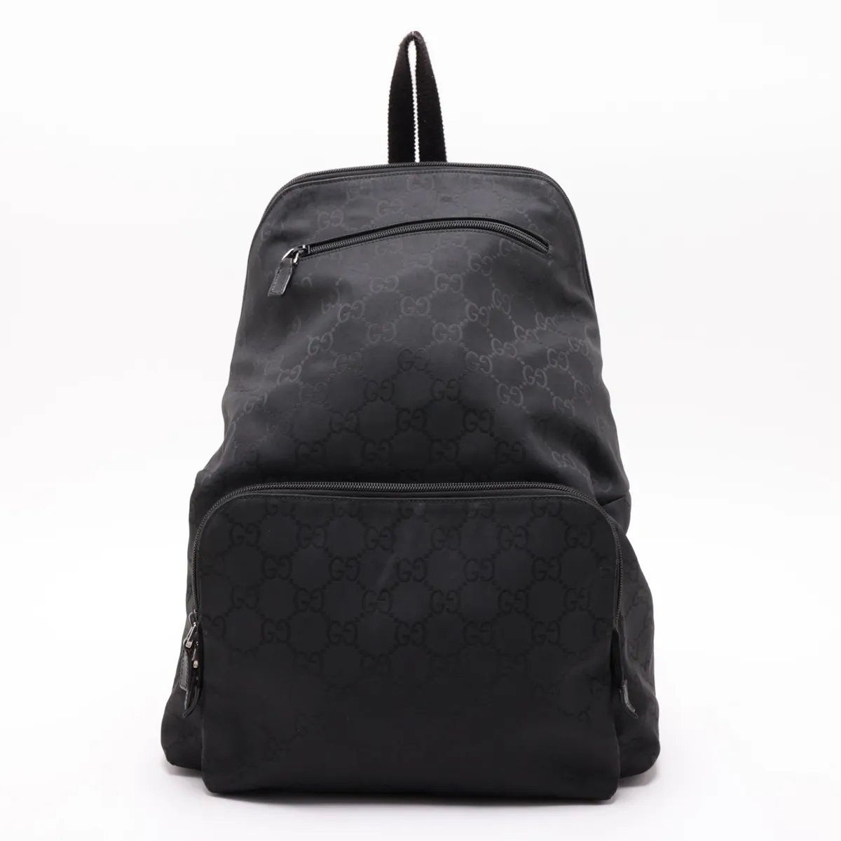 Gucci GG Nylon Leather Backpack Shoulder Bag