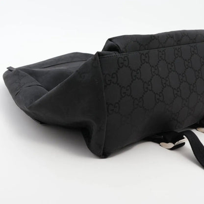 Gucci GG Nylon Leather Backpack Shoulder Bag — view 4