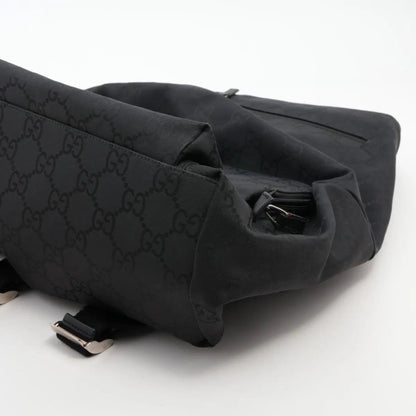 Gucci GG Nylon Leather Backpack Shoulder Bag — view 3