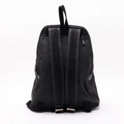 Gucci GG Nylon Leather Backpack Shoulder Bag — view 2