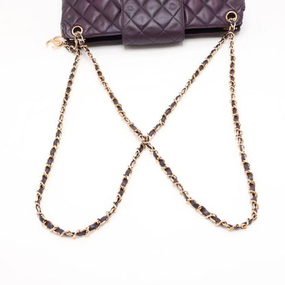 Chanel Card Quilted Lambskin Leather Chain Shoulder Bag — view 5