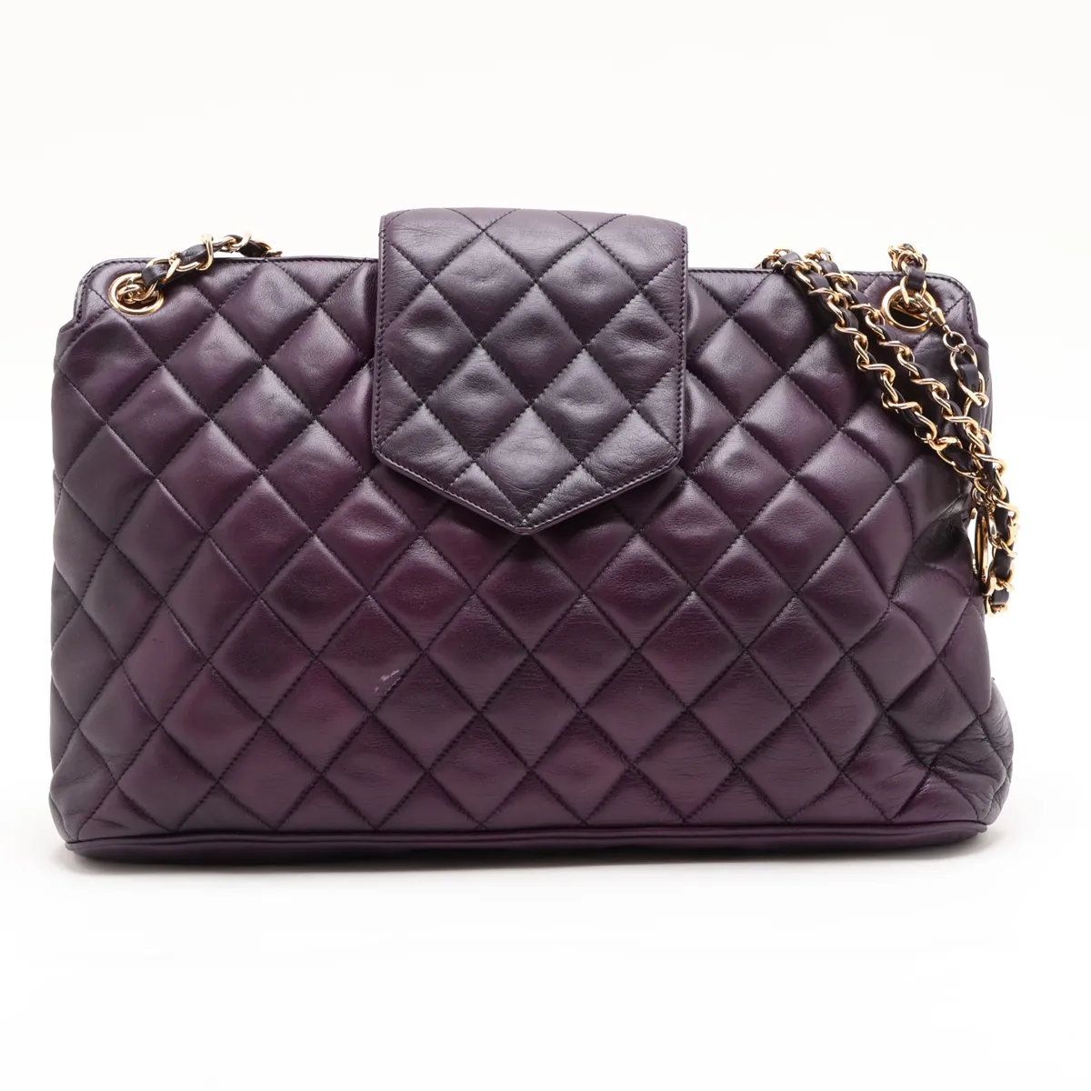 Chanel Card Quilted Lambskin Leather Chain Shoulder Bag