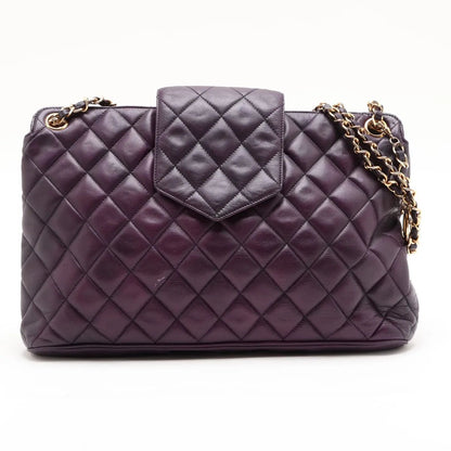 Chanel Card Quilted Lambskin Leather Chain Shoulder Bag