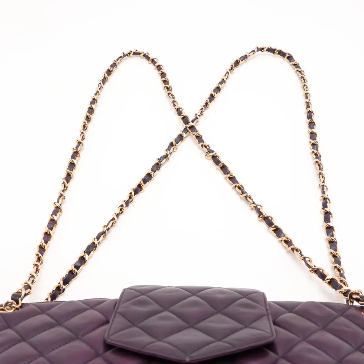 Chanel Card Quilted Lambskin Leather Chain Shoulder Bag — view 6