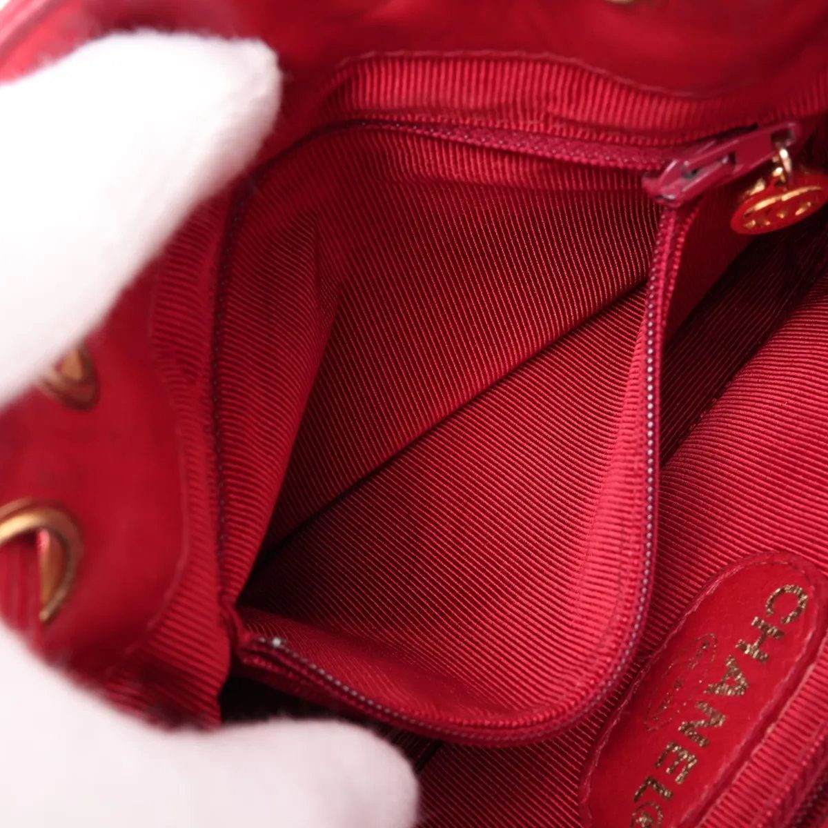 Chanel Quilted Lambskin Leather Shoulder Bag Crossbody Drawstring — view 7