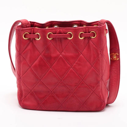 Chanel Quilted Lambskin Leather Shoulder Bag Crossbody Drawstring — view 2