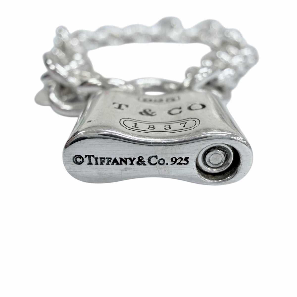 Tiffany & Co 1837 Lock Bracelet 925 Bangle Silver — view 5