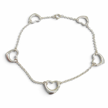 Tiffany & Co Elsa Peretti Open Heart Bracelet 925 Silver — view 2
