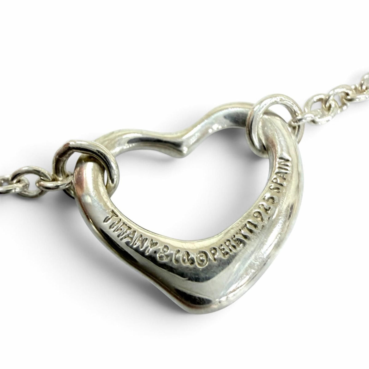 Tiffany & Co Elsa Peretti Open Heart Bracelet 925 Silver — view 5