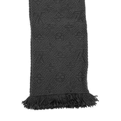 Louis Vuitton Scarf Logomania Monogram Black Wool Silk — view 5