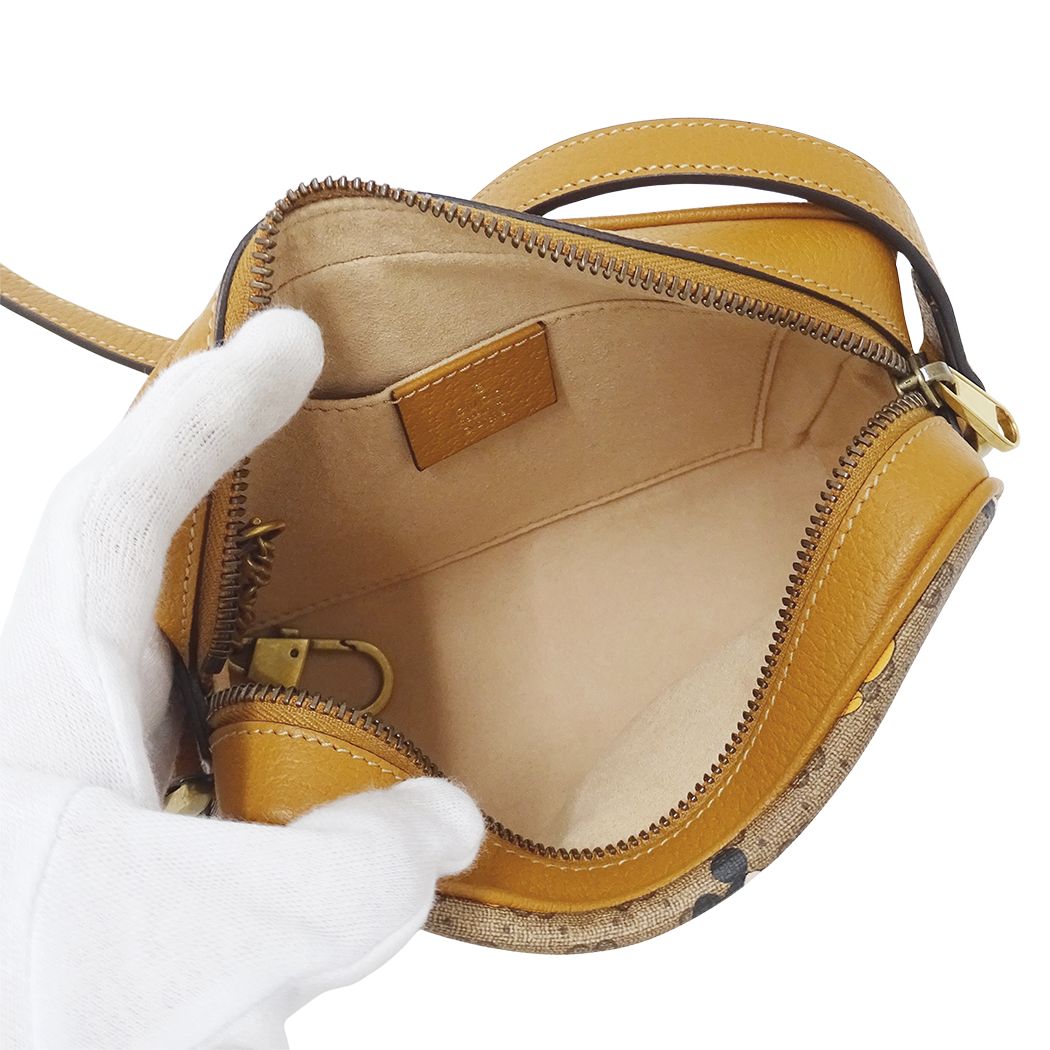 Gucci Shoulder Bag Micro GG Supreme Brown Disney Mickey Mouse Collaboration — view 5