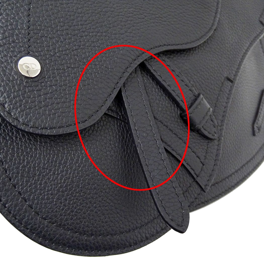 Dior Saddle Shoulder Bag Leather Black Small — view 7