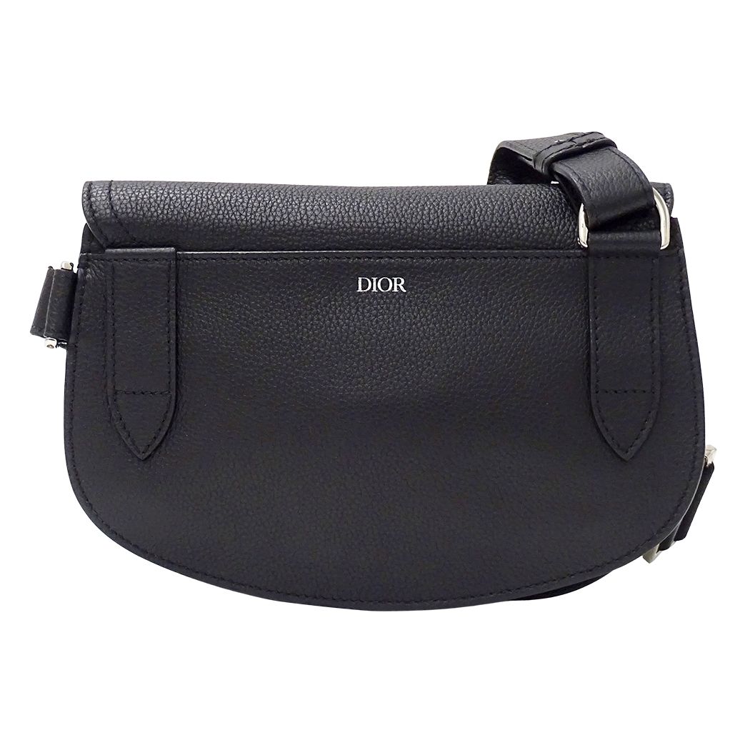 Dior Saddle Shoulder Bag Leather Black Small — view 2