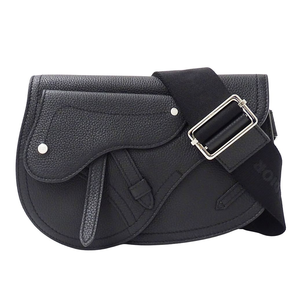 Dior Saddle Shoulder Bag Leather Black Small