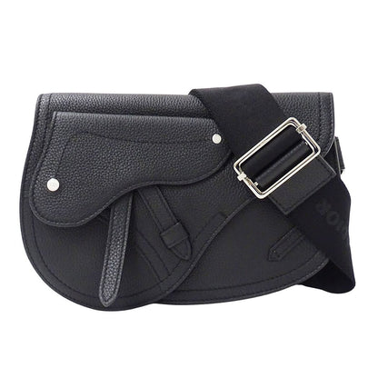 Dior Saddle Shoulder Bag Leather Black Small