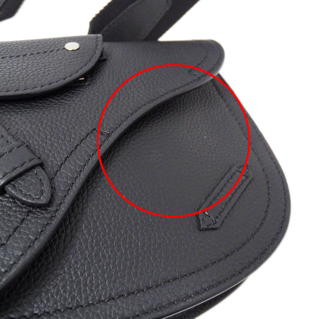 Dior Saddle Shoulder Bag Leather Black Small — view 8