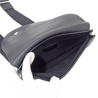 Dior Saddle Shoulder Bag Leather Black Small — view 5