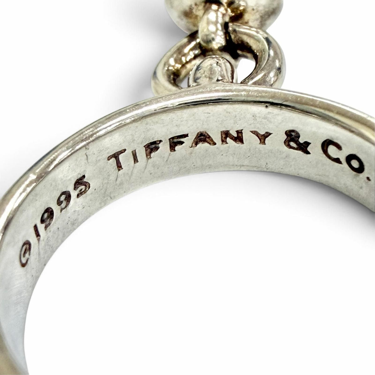 Tiffany & Co Ball Dangle Ring 925 Rose Quartz Silver Light Pink Watch — view 7
