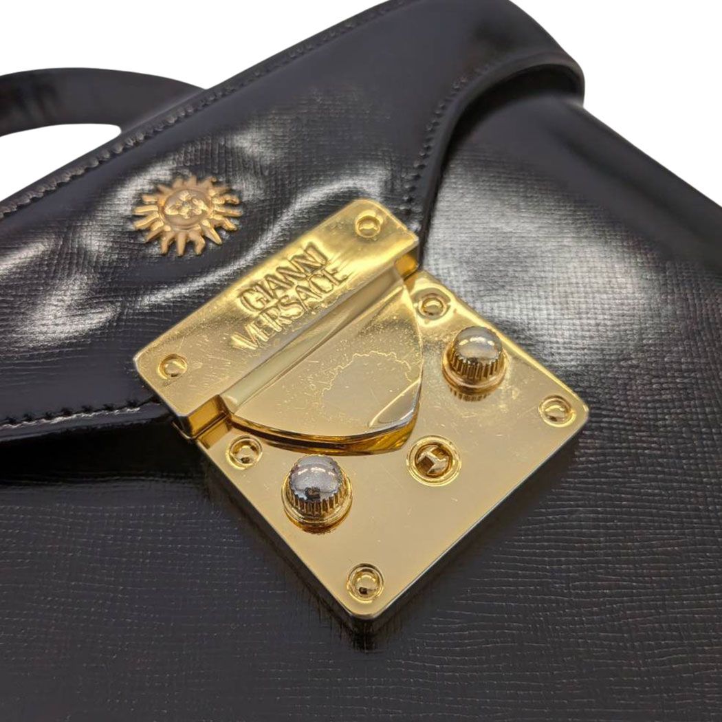 Versace Bag Handbag Leather Vanity Black — view 6
