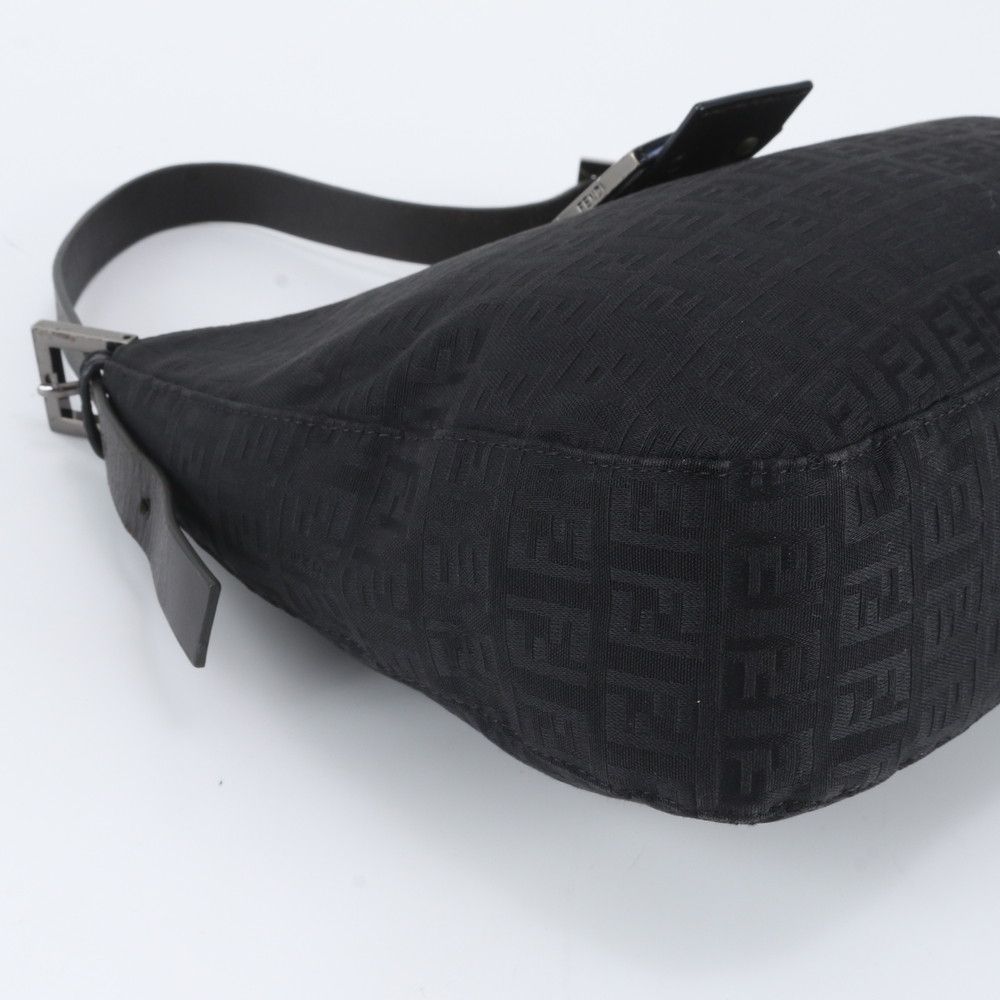 Fendi Zucchino Mamma Bucket Leather Shoulder Bag Hand Black — view 6