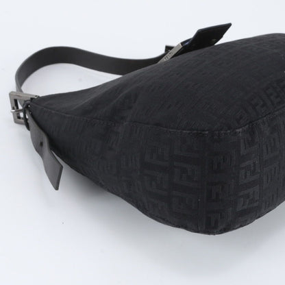 Fendi Zucchino Mamma Bucket Leather Shoulder Bag Hand Black — view 6