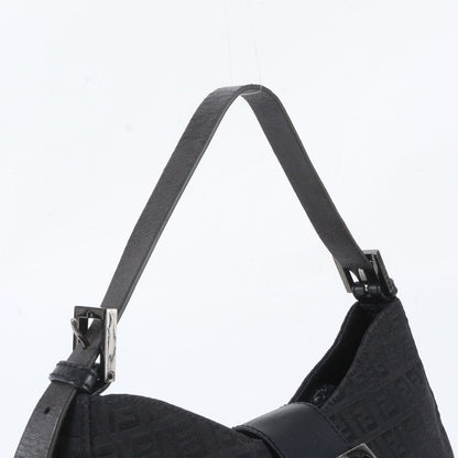 Fendi Zucchino Mamma Bucket Leather Shoulder Bag Hand Black — view 2