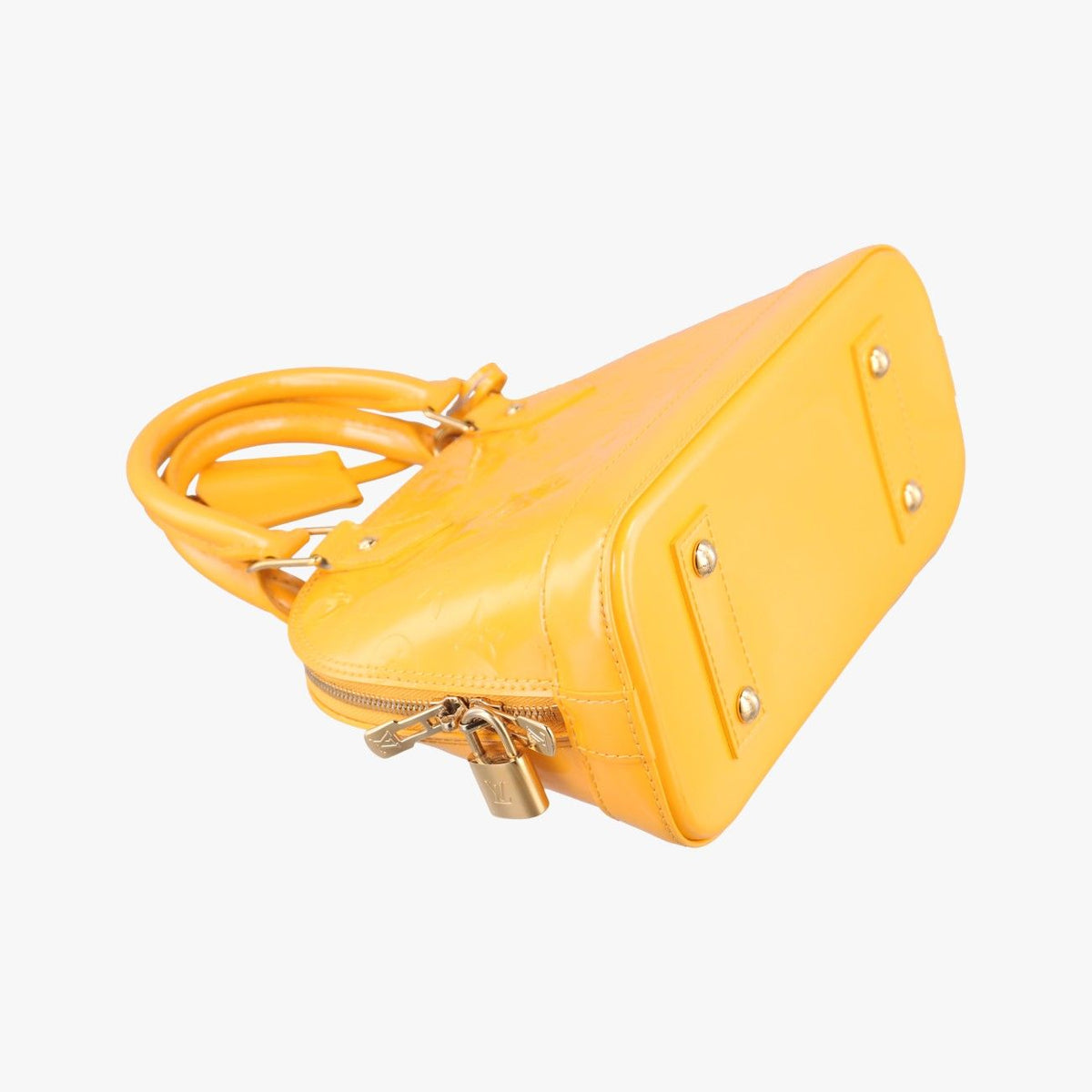 Louis Vuitton Alma PM Jaune Passion Vernis Handbag — view 5