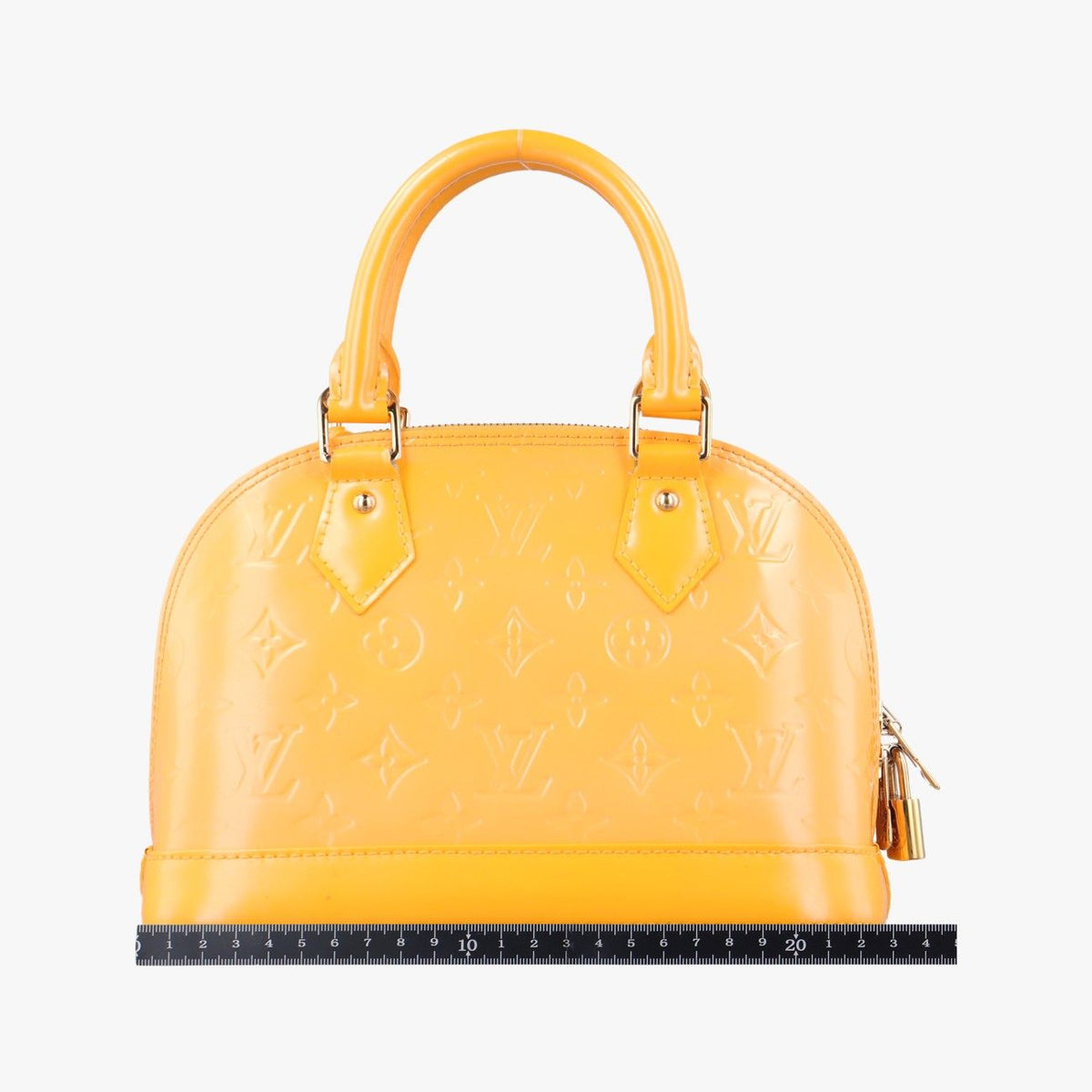 Louis Vuitton Alma PM Jaune Passion Vernis Handbag — view 2