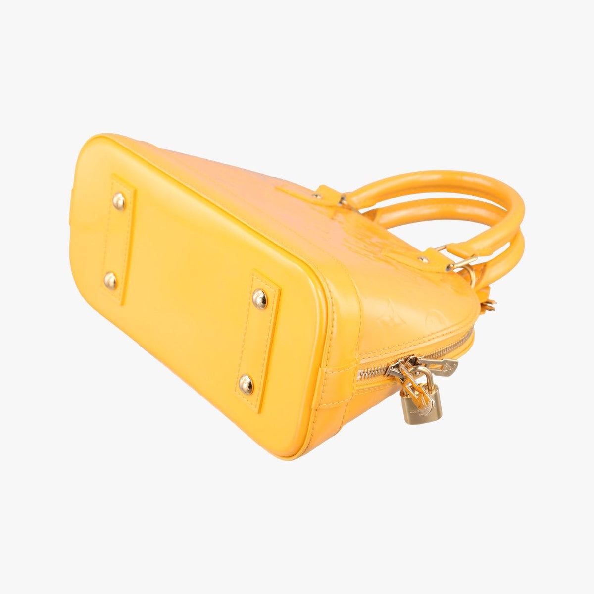 Louis Vuitton Alma PM Jaune Passion Vernis Handbag — view 6