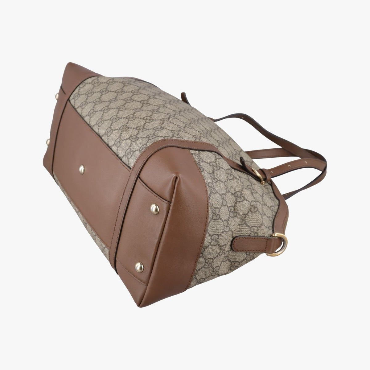 Gucci GG Supreme Medium Nice Dome Beige Brown Leather — view 4