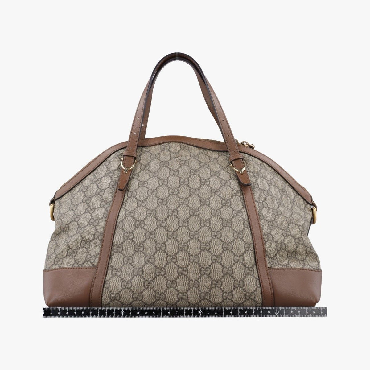 Gucci GG Supreme Medium Nice Dome Beige Brown Leather — view 2