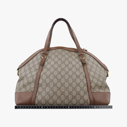 Gucci GG Supreme Medium Nice Dome Beige Brown Leather — view 2