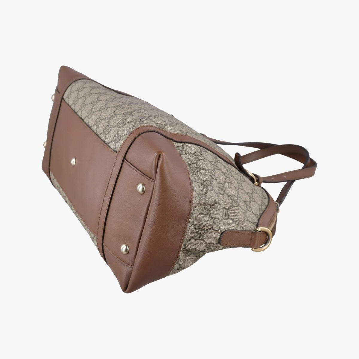 Gucci GG Supreme Medium Nice Dome Beige Brown Leather — view 6