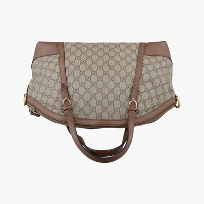 Gucci GG Supreme Medium Nice Dome Beige Brown Leather — view 8