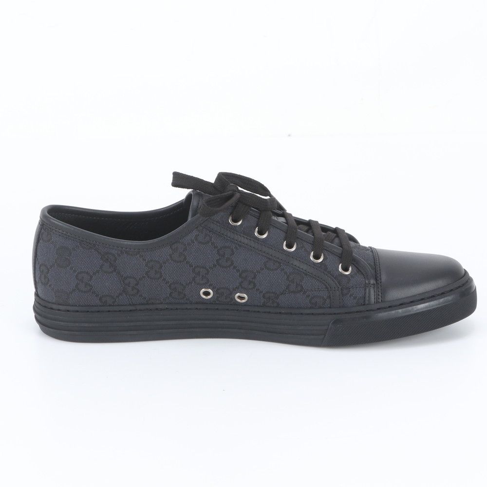Gucci GG Canvas Leather Low-Top Sneakers Lace-up Shoes 11.5 — view 7