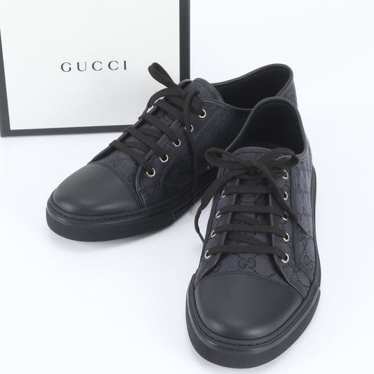Gucci GG Canvas Leather Low-Top Sneakers Lace-up Shoes 11.5