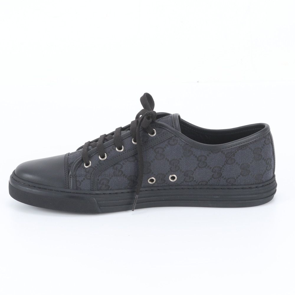 Gucci GG Canvas Leather Low-Top Sneakers Lace-up Shoes 11.5 — view 6
