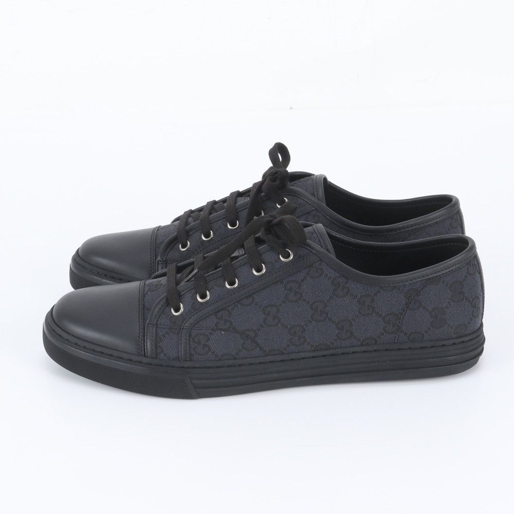 Gucci GG Canvas Leather Low-Top Sneakers Lace-up Shoes 11.5 — view 4