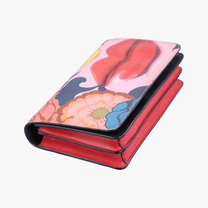 Prada Lip Print Pink Multicolor Saffiano Leather — view 5