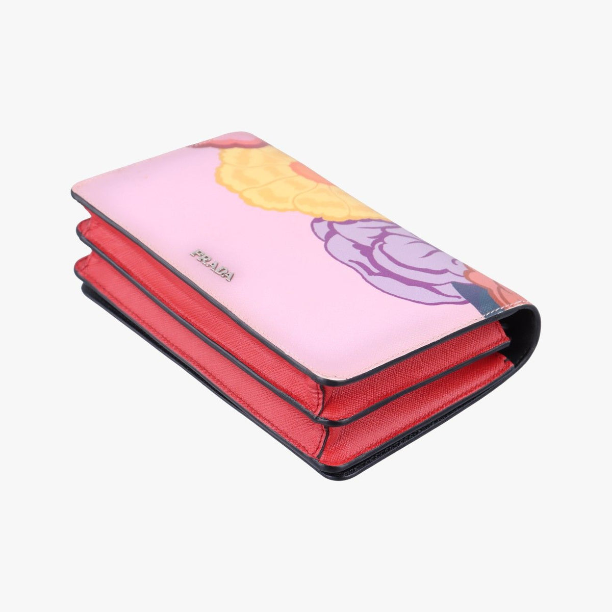Prada Lip Print Pink Multicolor Saffiano Leather — view 6