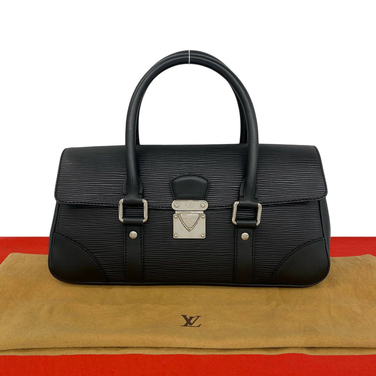 Louis Vuitton Segor Epi Leather Mini Boston Bag Noir Black