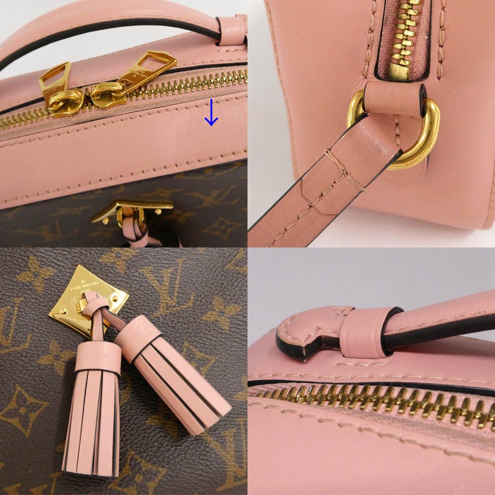 Louis Vuitton Saintonge Rose Poudre Monogram Shoulder Bag Pink Gold — view 7