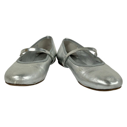 Louis Vuitton Flat Shoes Silver Leather — view 2