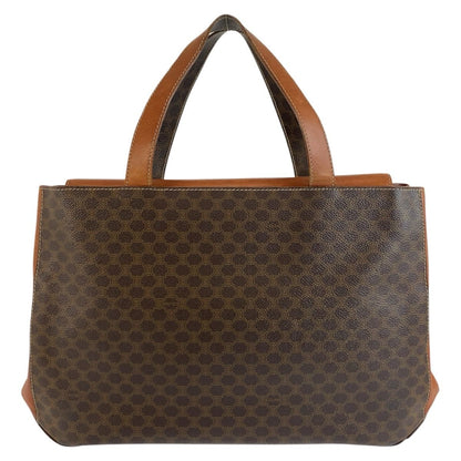 Celine Vintage Macadam Brown Leather Tote Bag — view 2